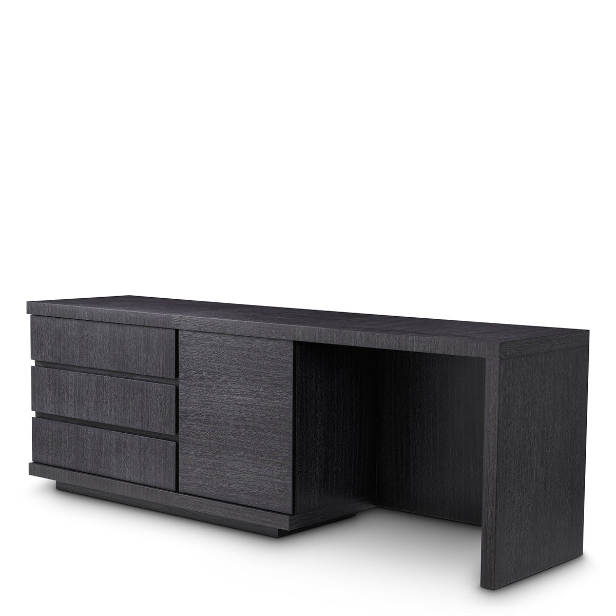 Desk Crosby charcoal grey oak veneer