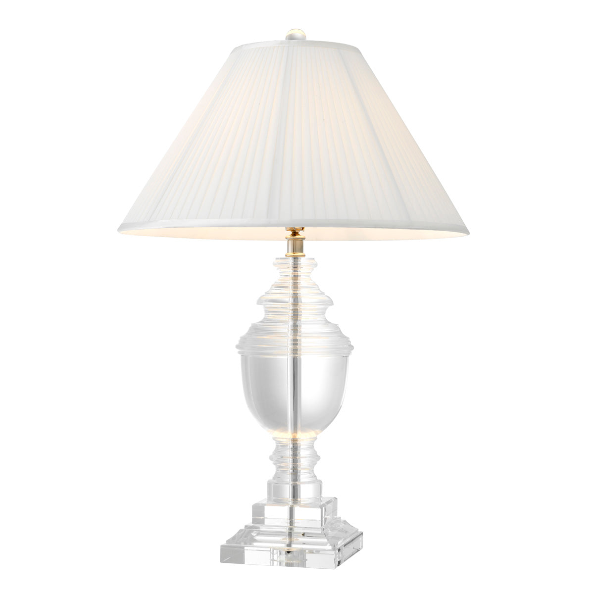Table Lamp Noble Crystal incl white shade