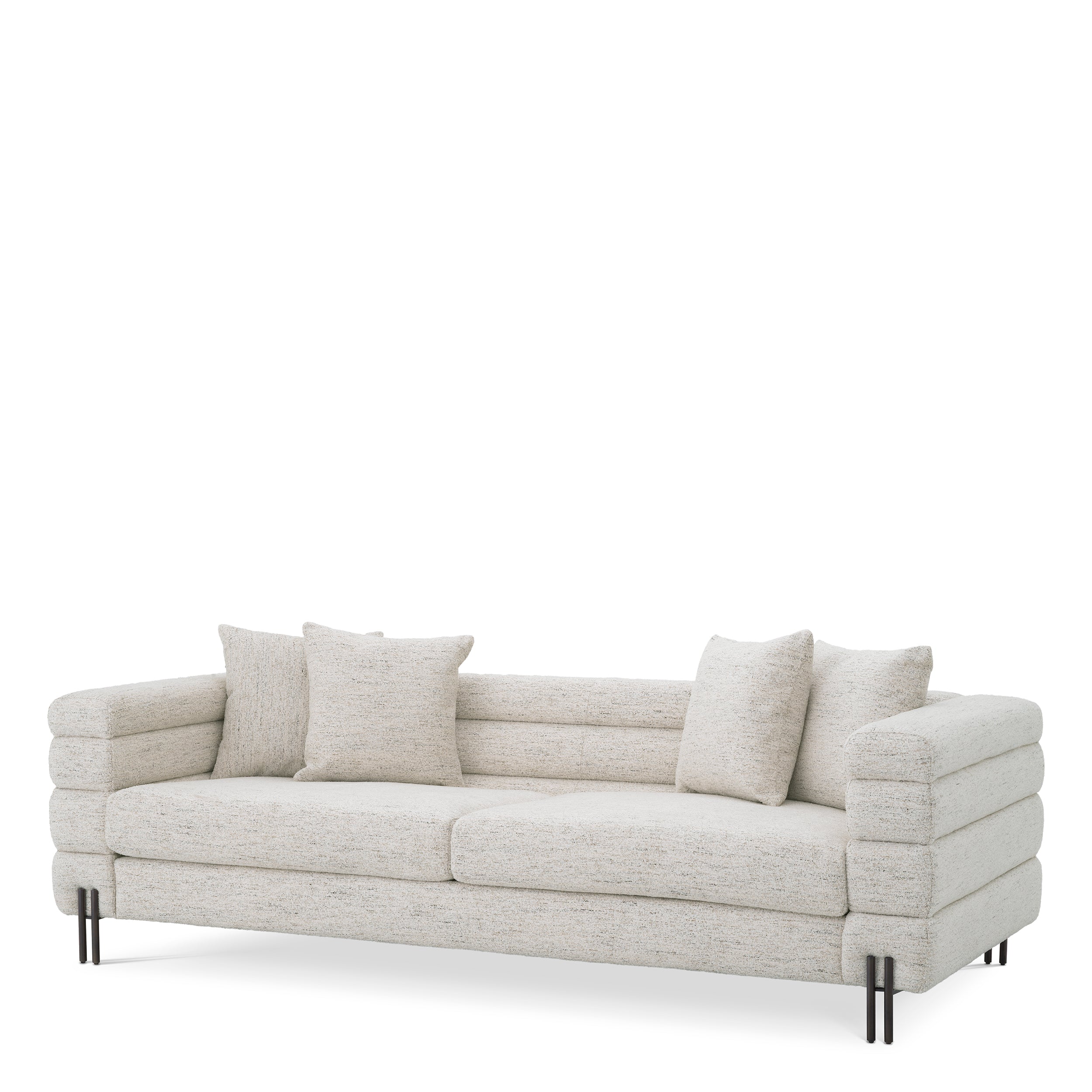 Sofa York seashell off-white bronze finish