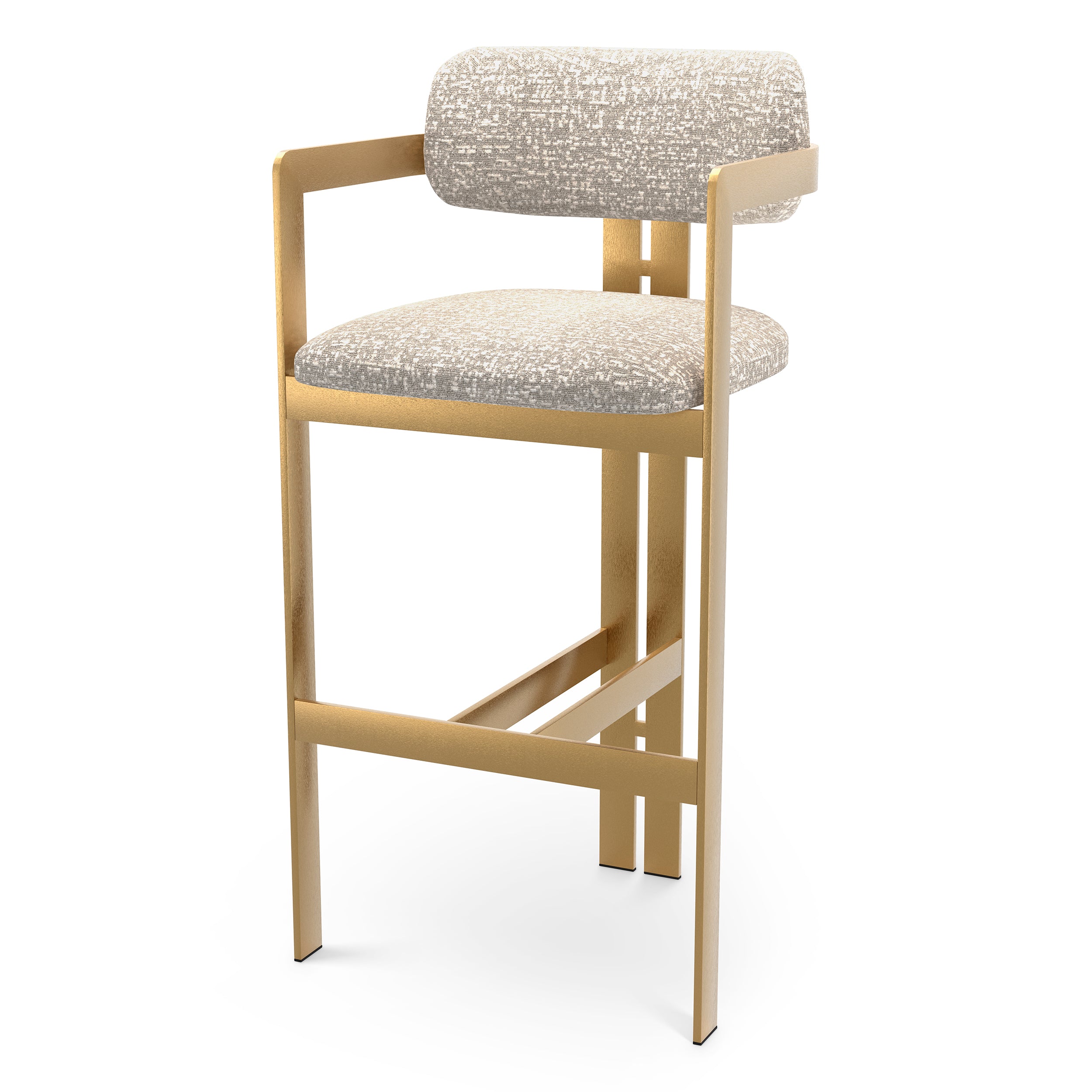 Bar Stool Donato brushed brass finish montclair silver