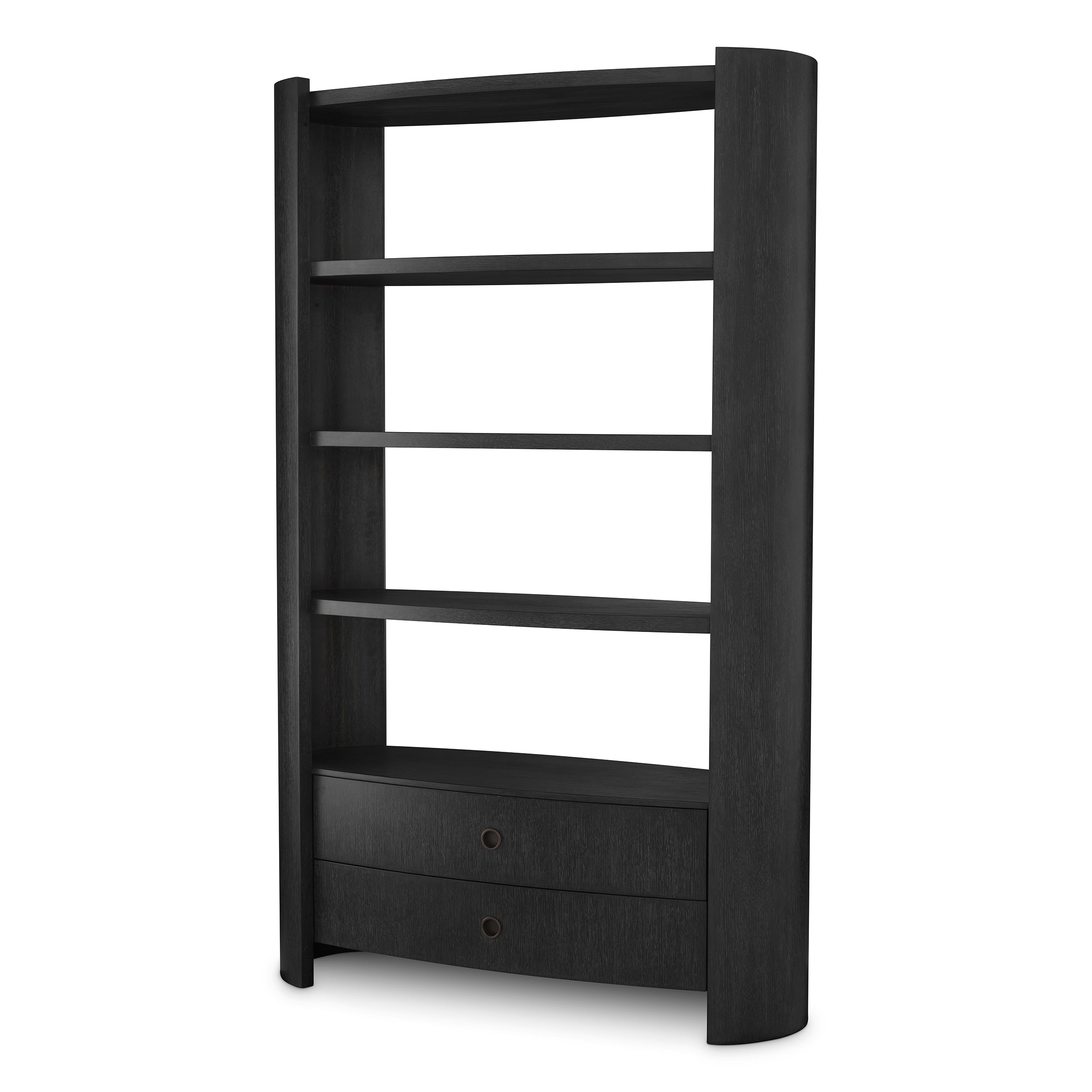 Cabinet Splendora charcoal grey oak veneer bronze finish