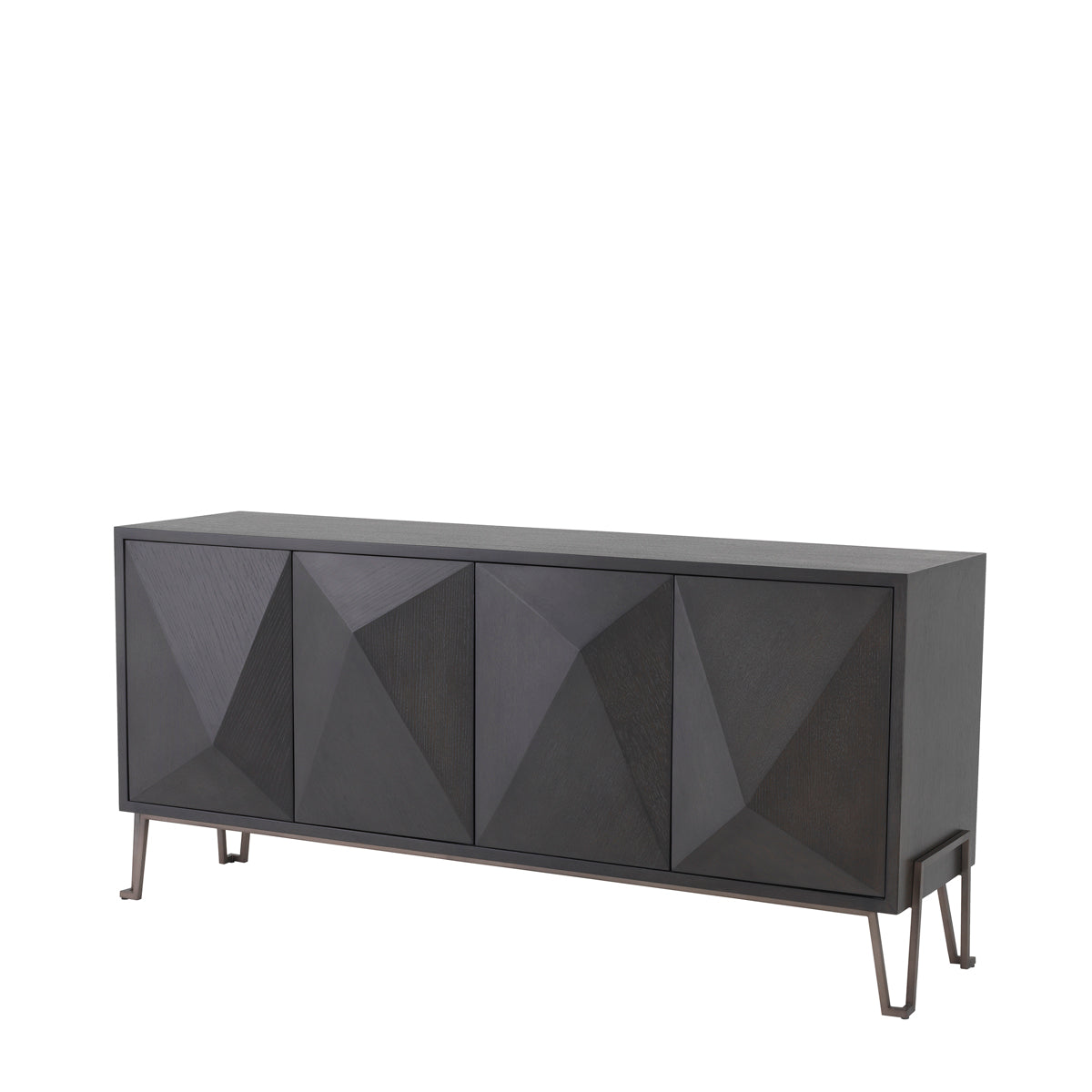 Dresser Highland charcoal brown oak veneer