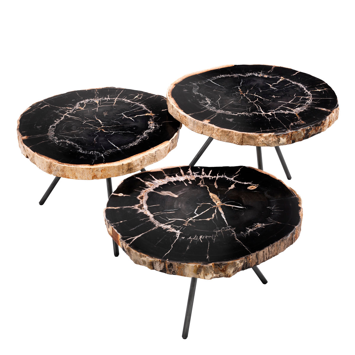 Coffee Table De Soto dark range set of 3