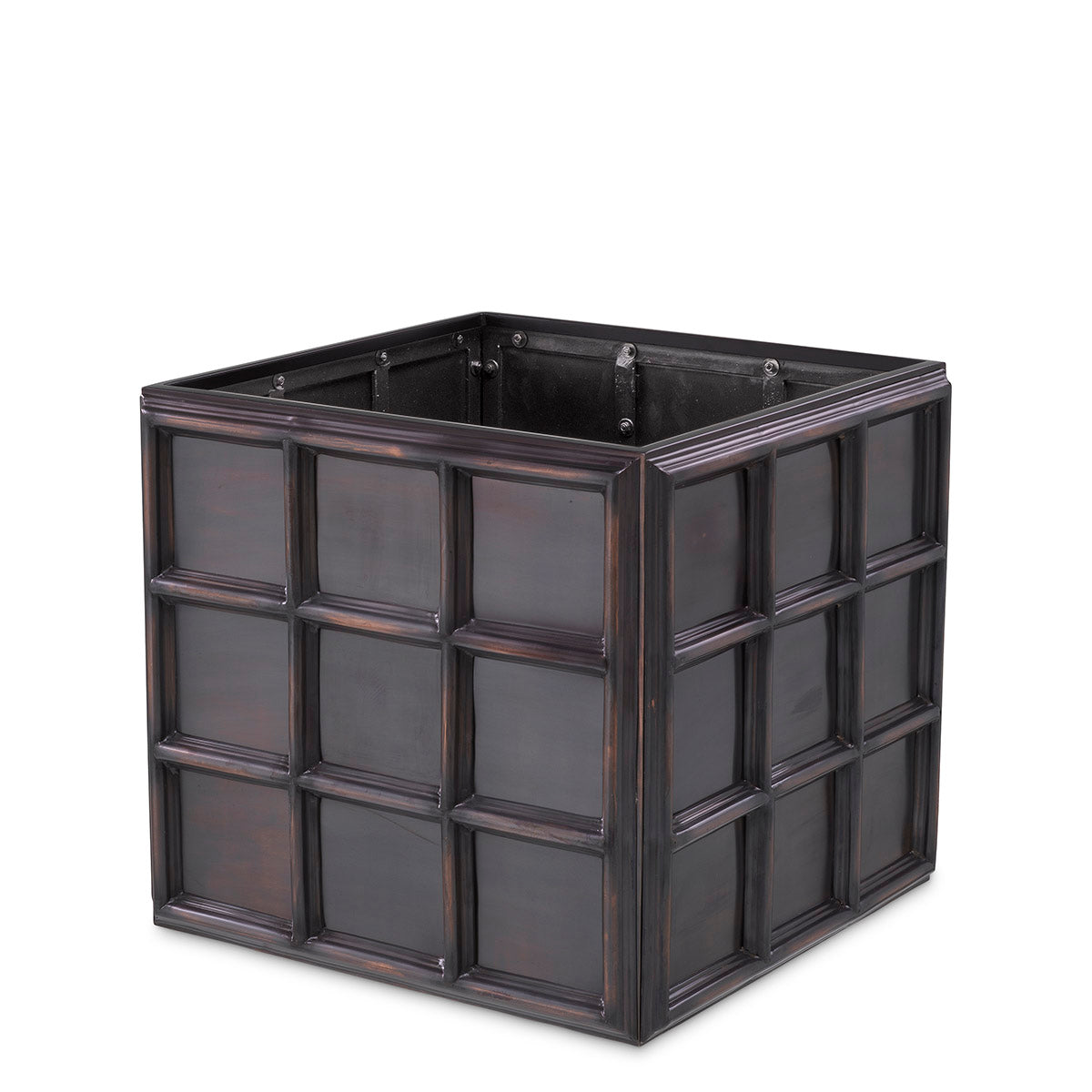 Planter Grid S antique bronze finish