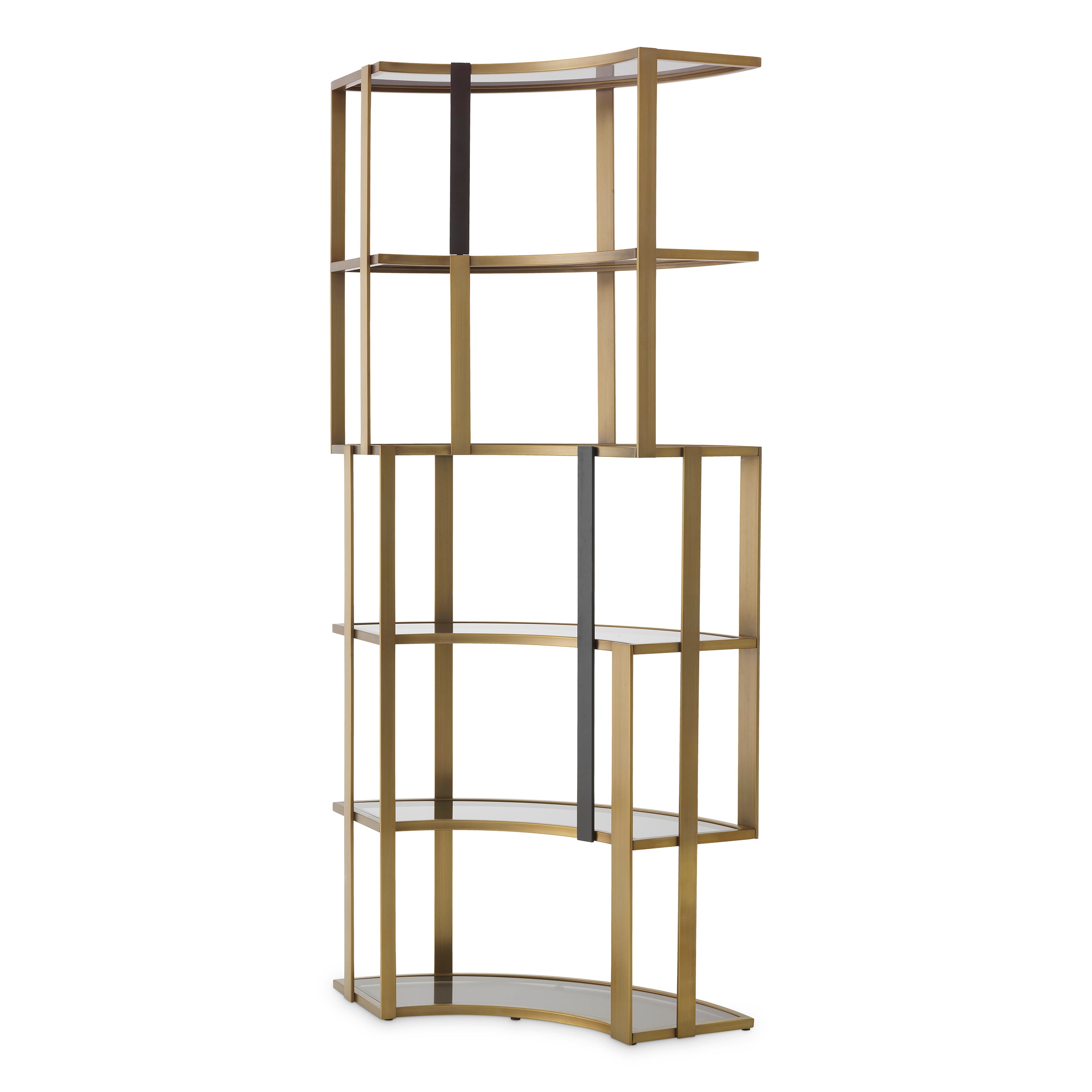Cabinet Clio Corner brushed brass finish