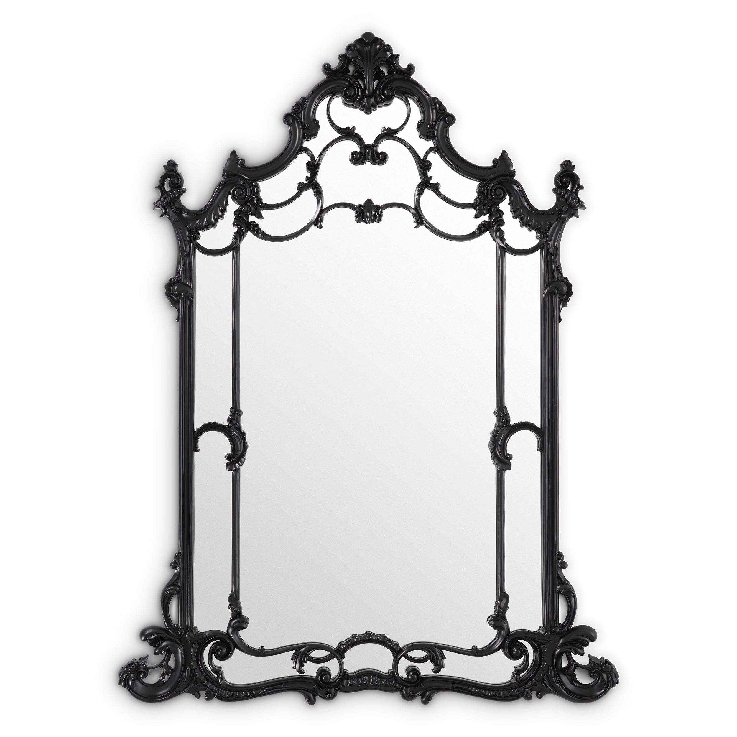 Mirror Chippendale black finish