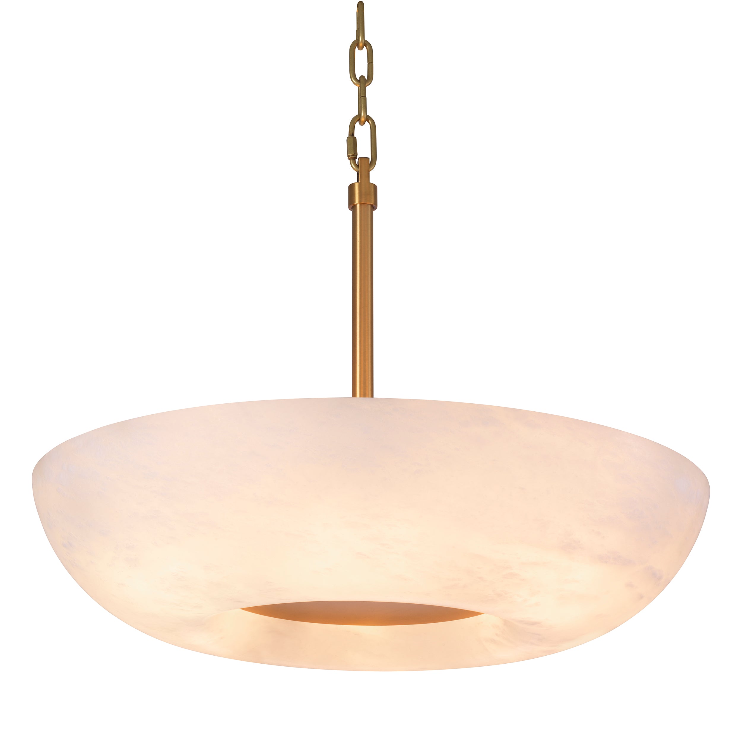 Pendant Ariano antique brass finish alabaster