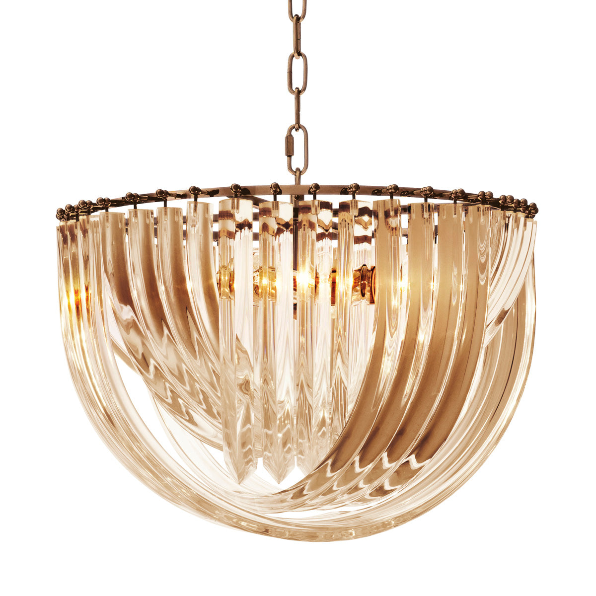 Chandelier Murano champagne 19.5 inch dia