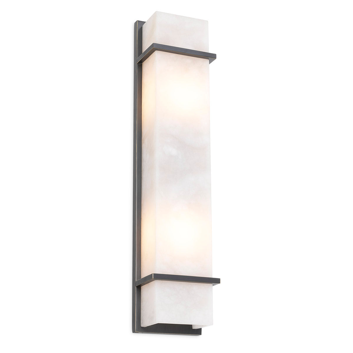 Wall Lamp Spike L bronze highlight finish alabaster