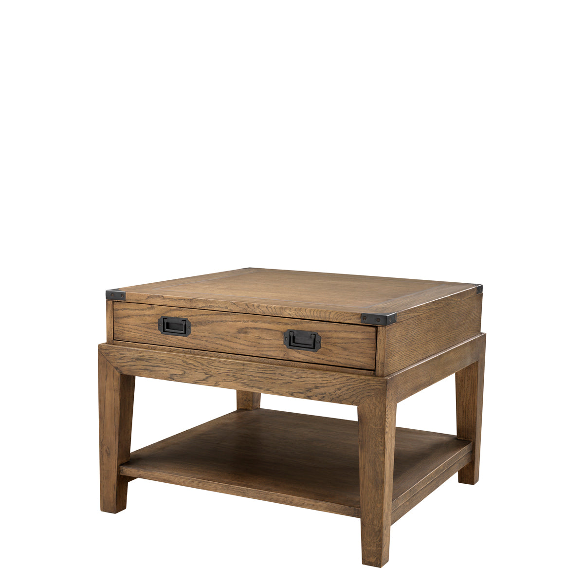 Side Table Military smoked oak finish