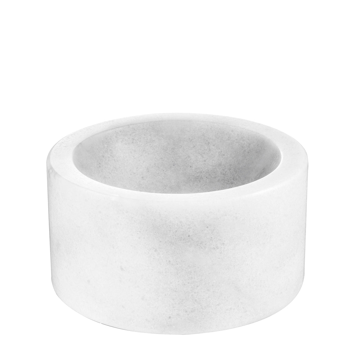 Bowl Conex honed white marble