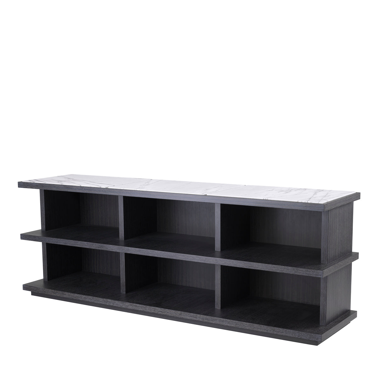 Cabinet Miguel L charcoal grey oak veneer
