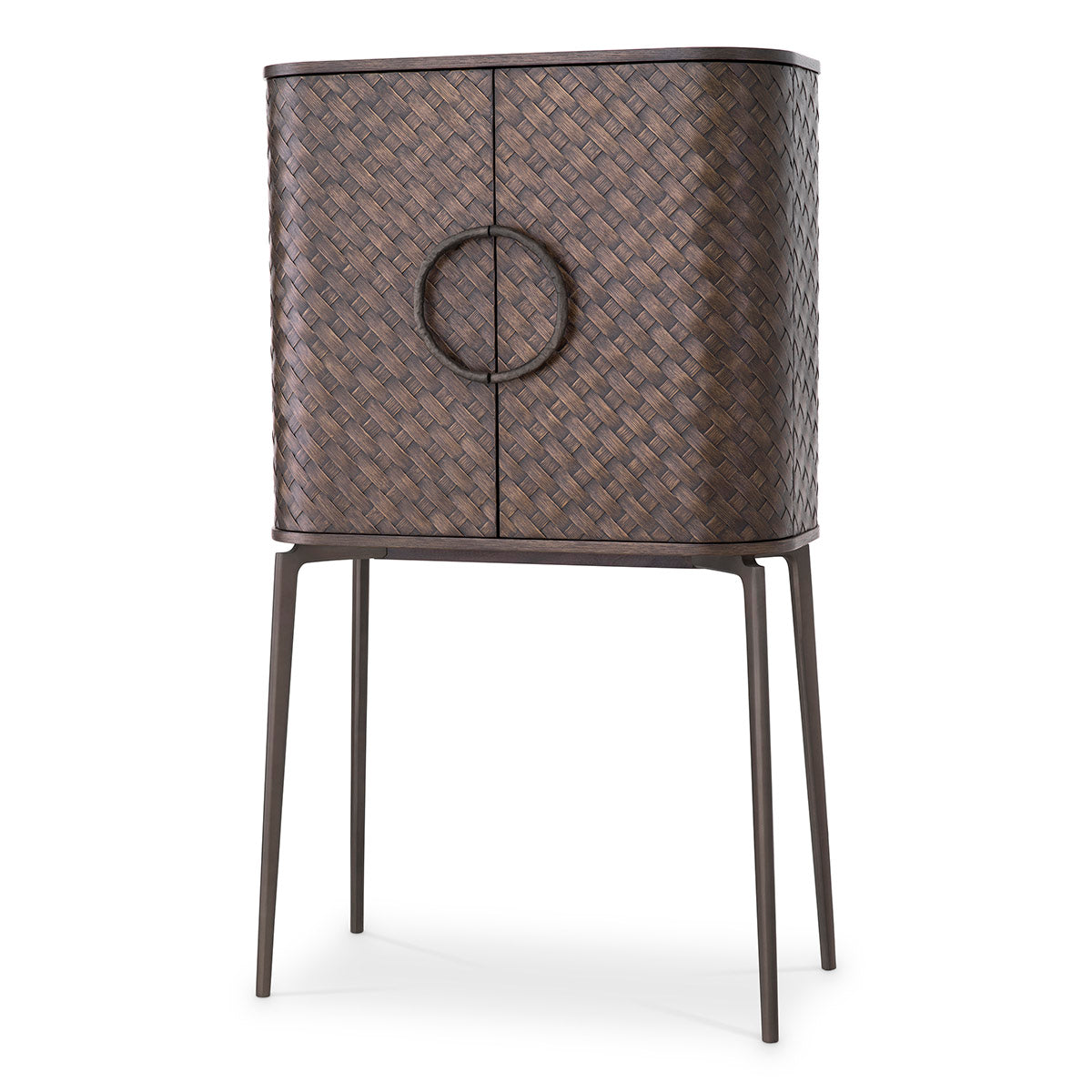 Bar Cabinet Nilsson oak veneer bronze finish