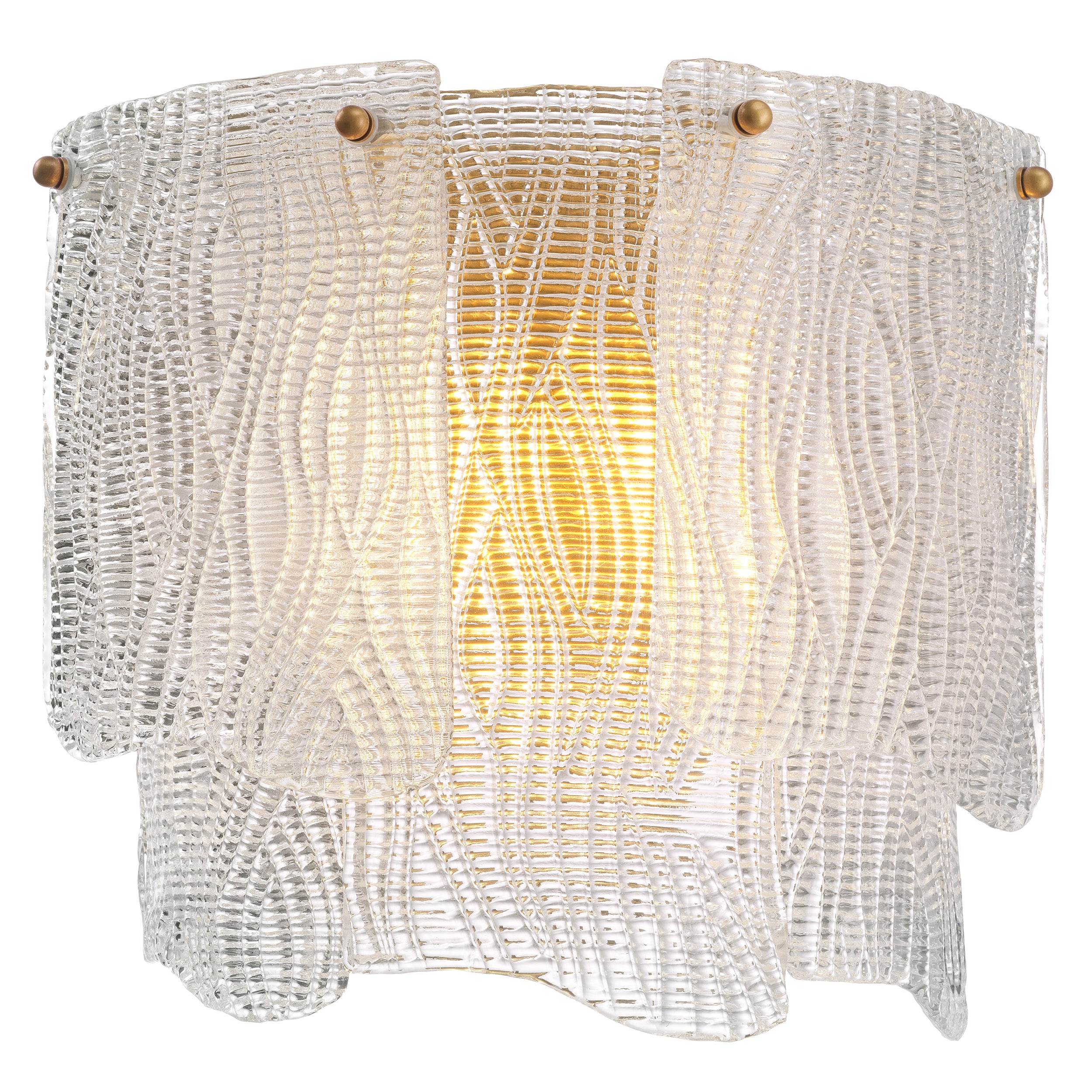 Wall Lamp Asinara clear textured glass