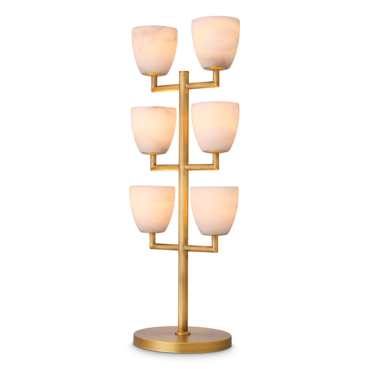 Table Lamp Valerius alabaster antique brass finish