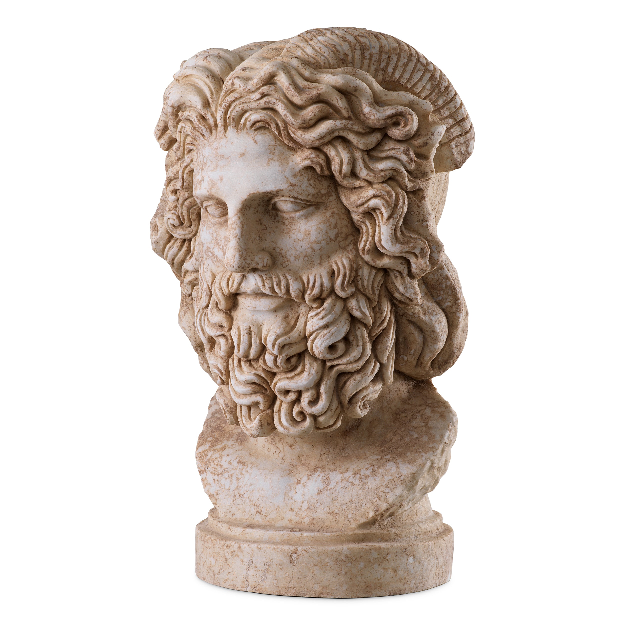 Statue Zeus marble antique look