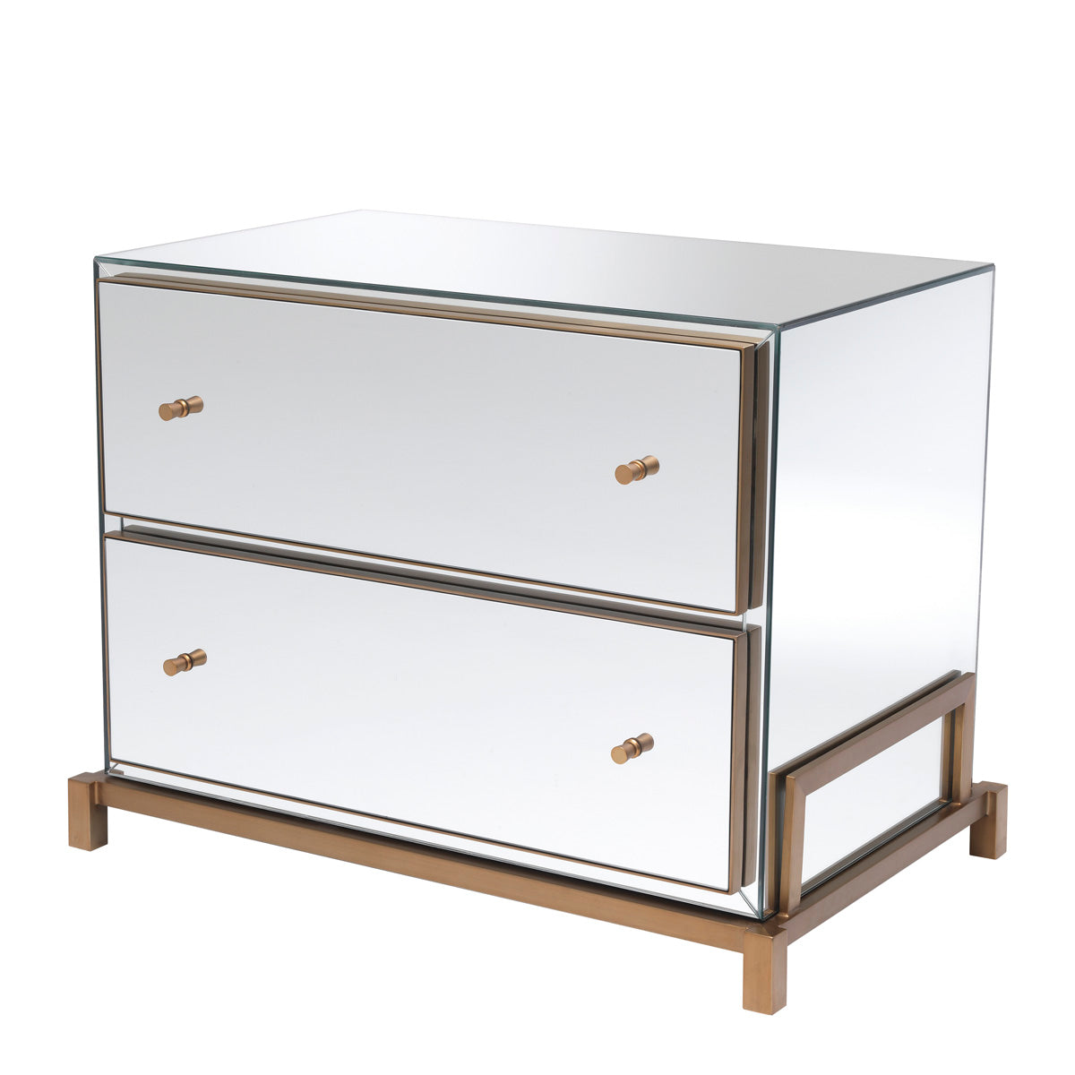 Nightstand Clarington brushed brass finish