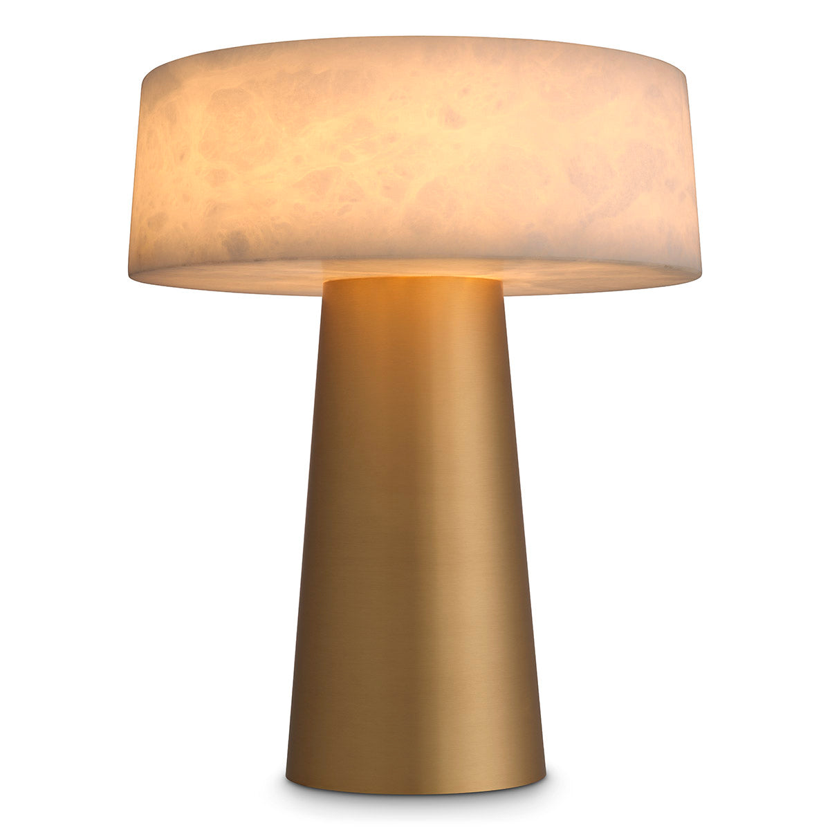 Table Lamp Cinco antique brass finish alabaster