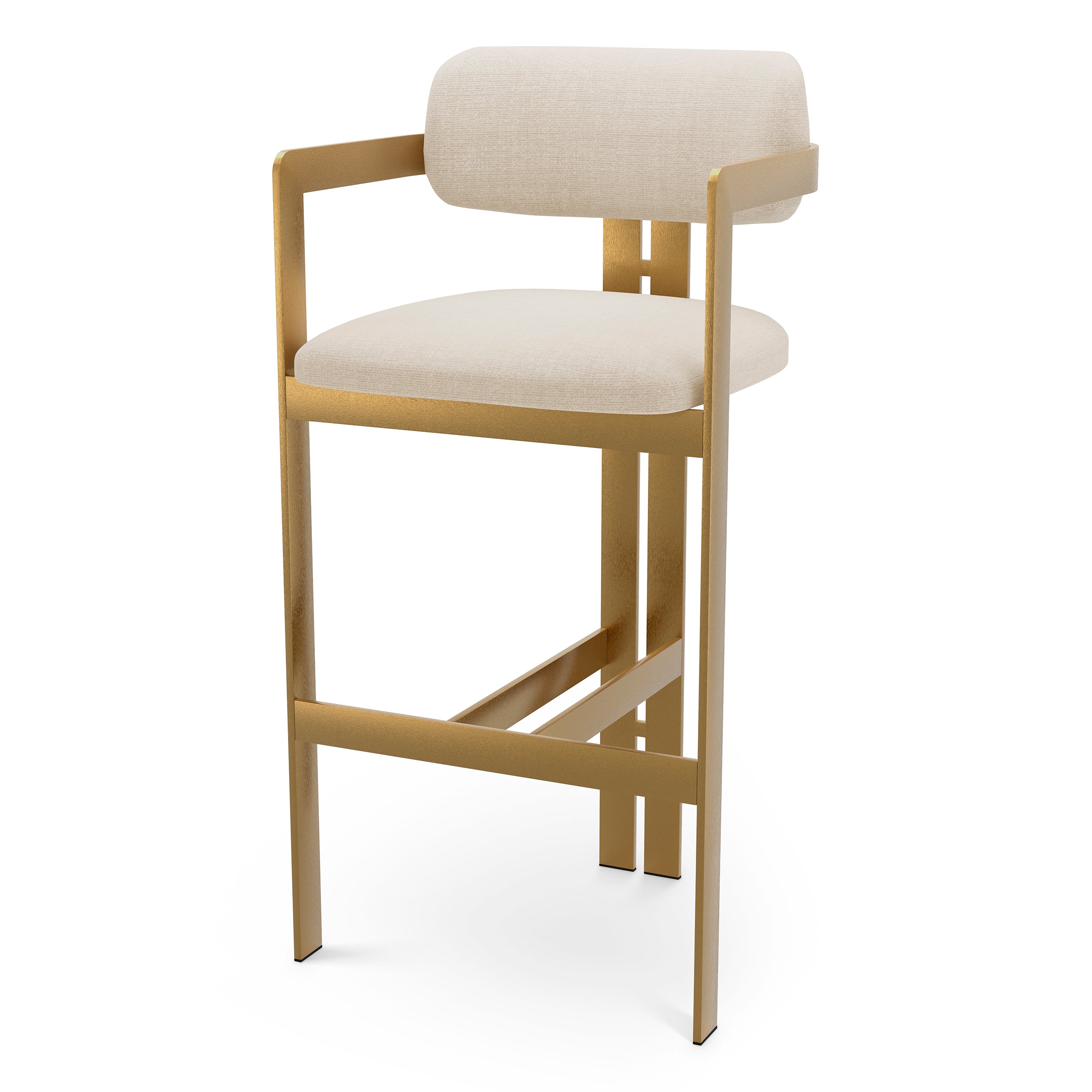 Bar Stool Donato brushed brass finish stratfort pearl