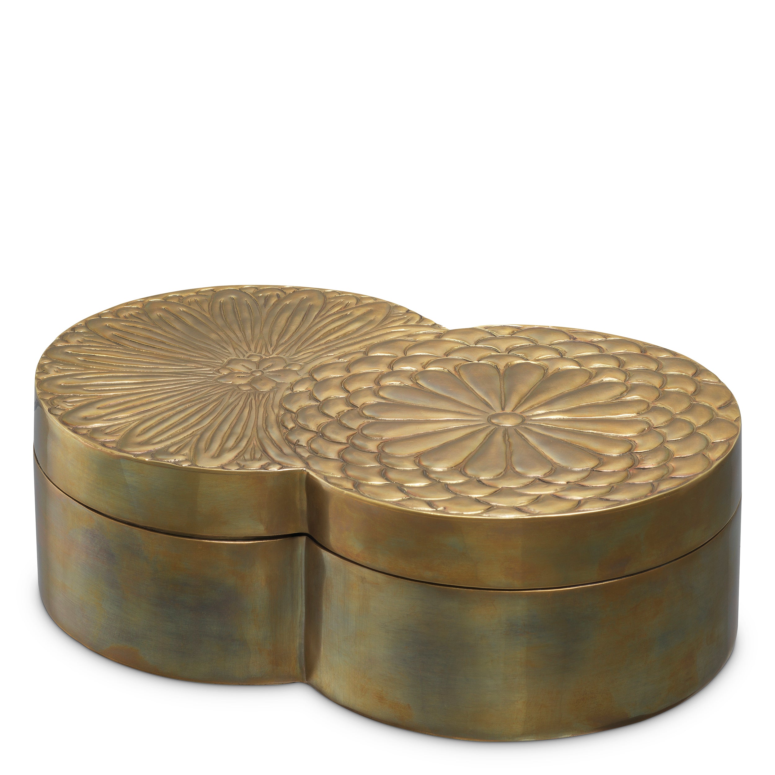 Box Meiji antique brass finish