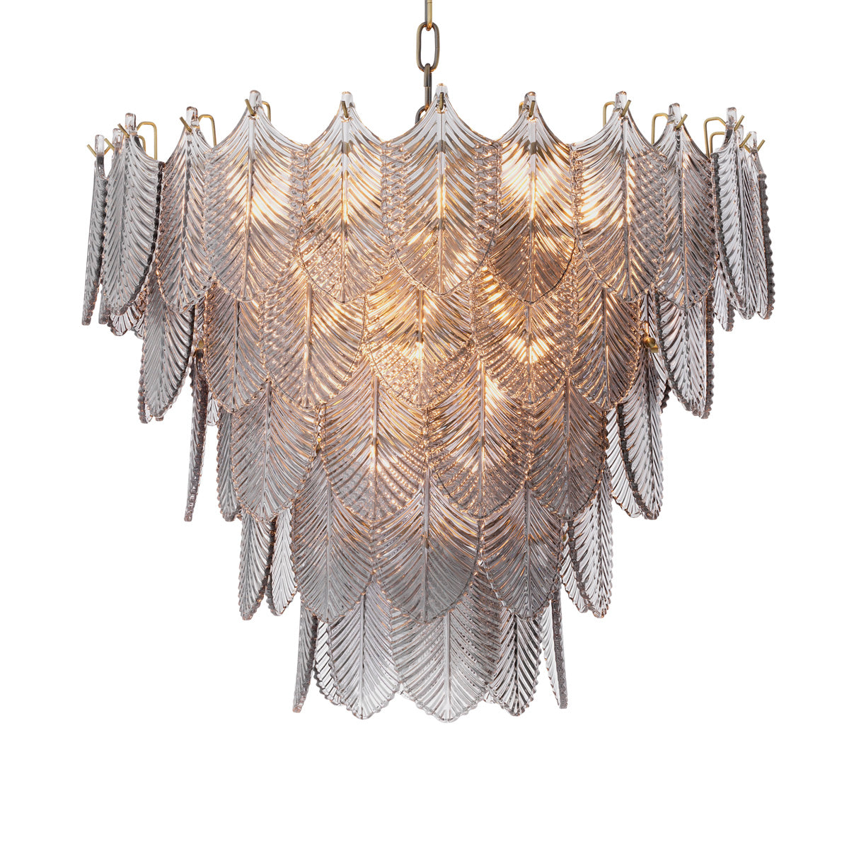 Chandelier Verbier S light brushed brass finish