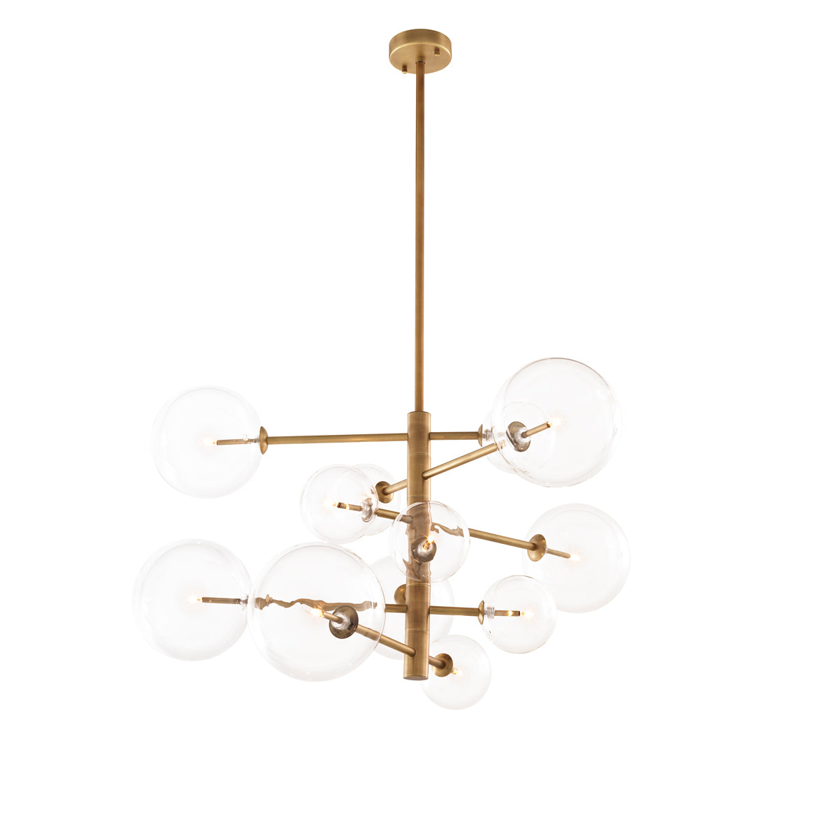 Chandelier Argento S antique brass finish