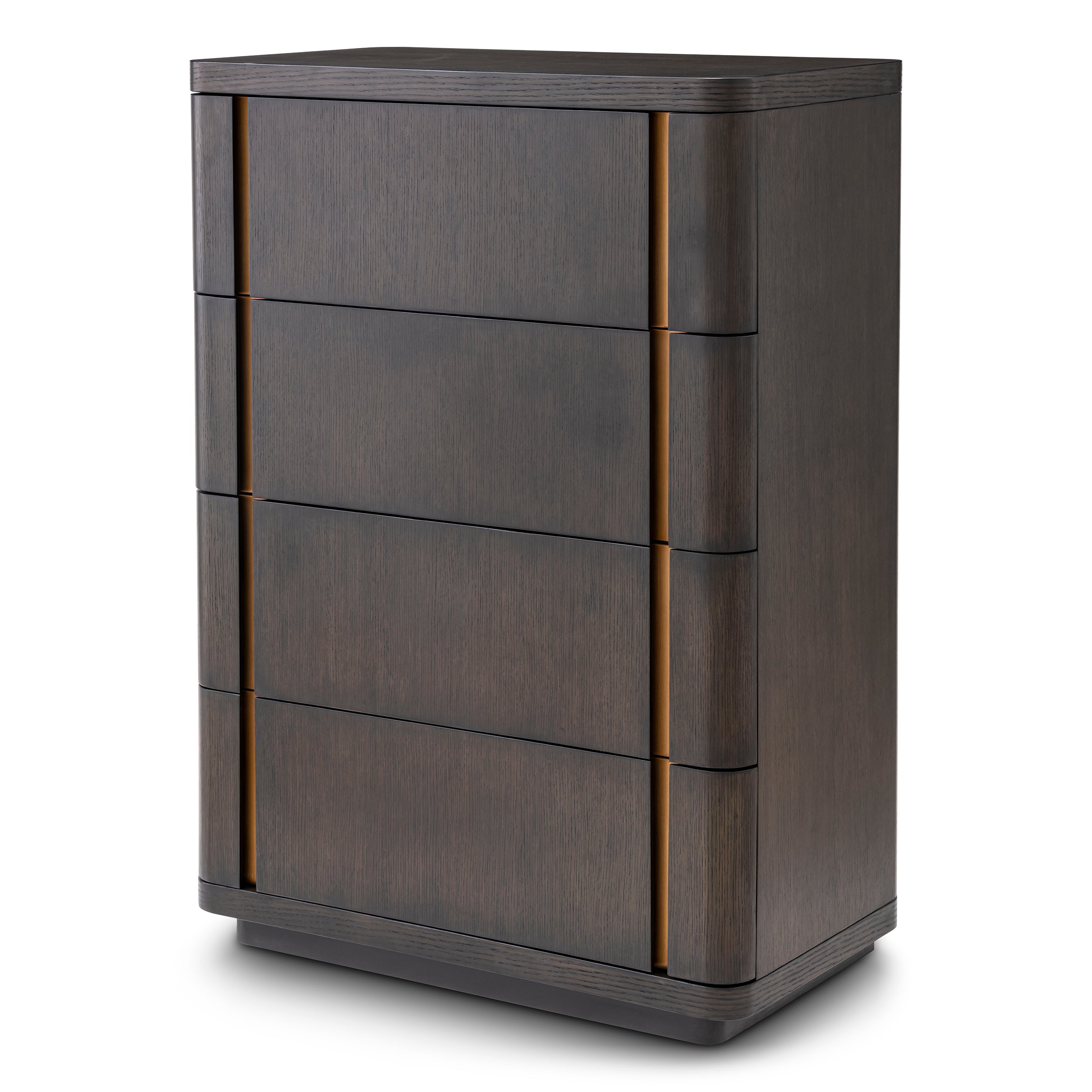 Drawer Dresser Modesto Tall mocha oak veneer
