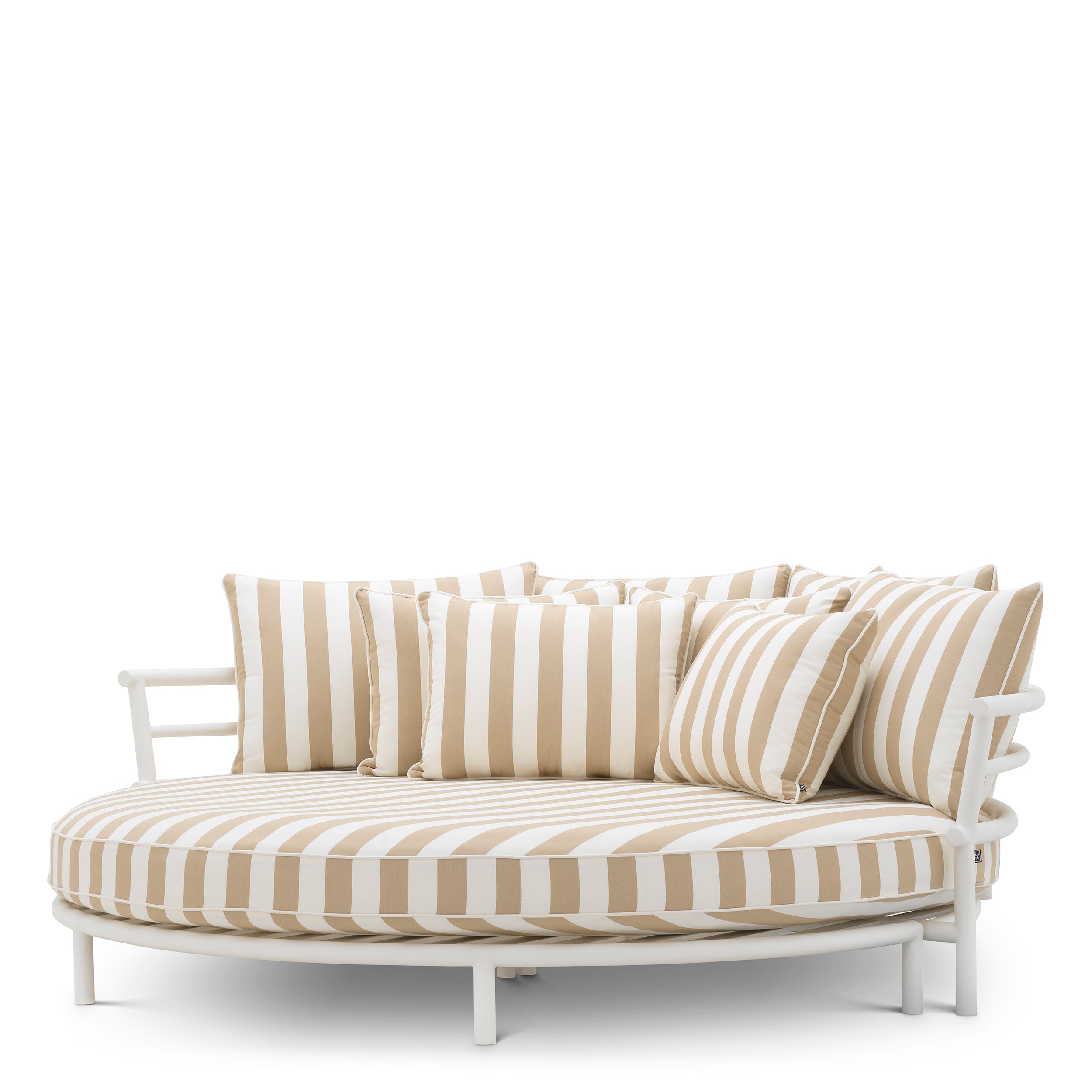 Outdoor Bed Laguno matte white florent beige