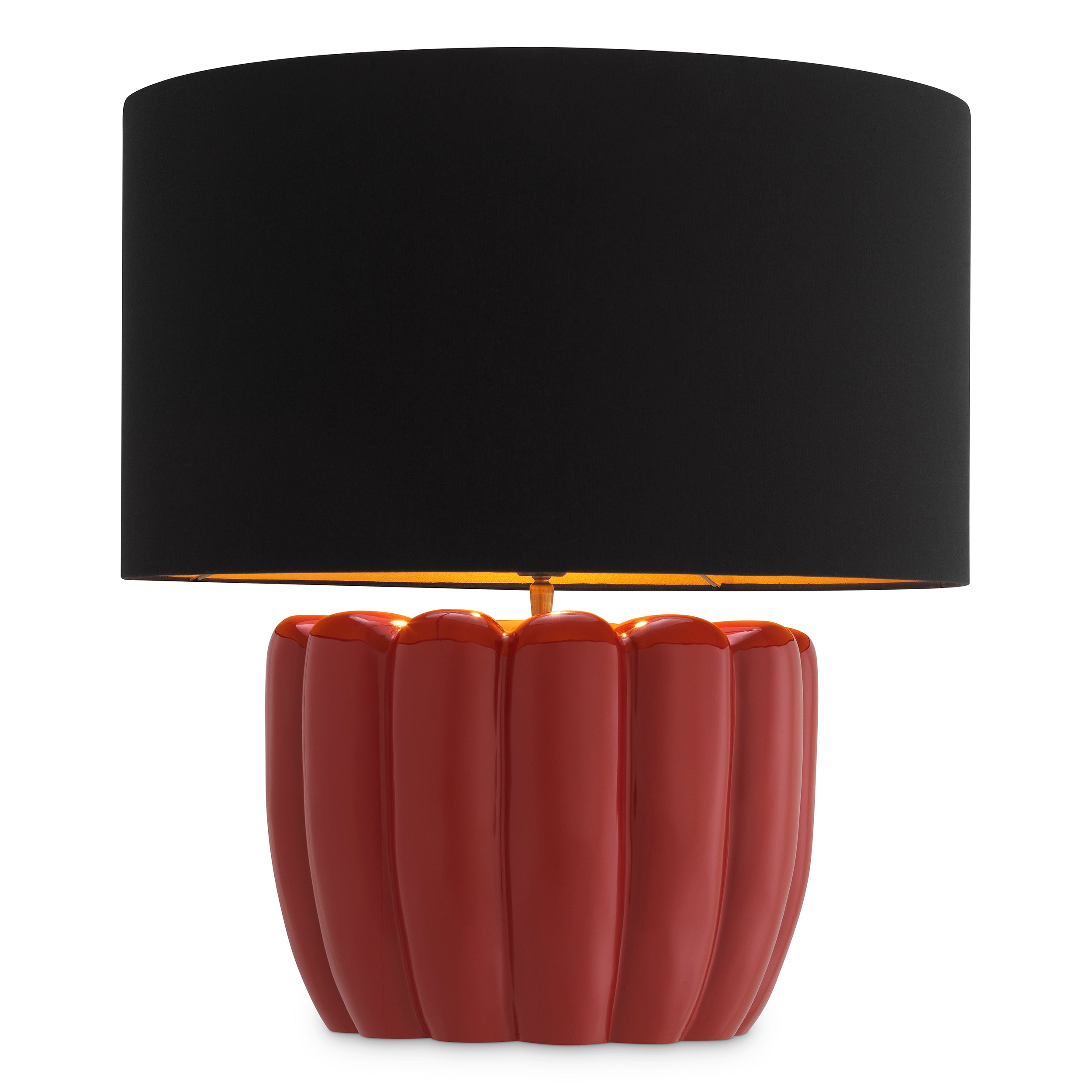 Table Lamp Barocco red finish incl shade