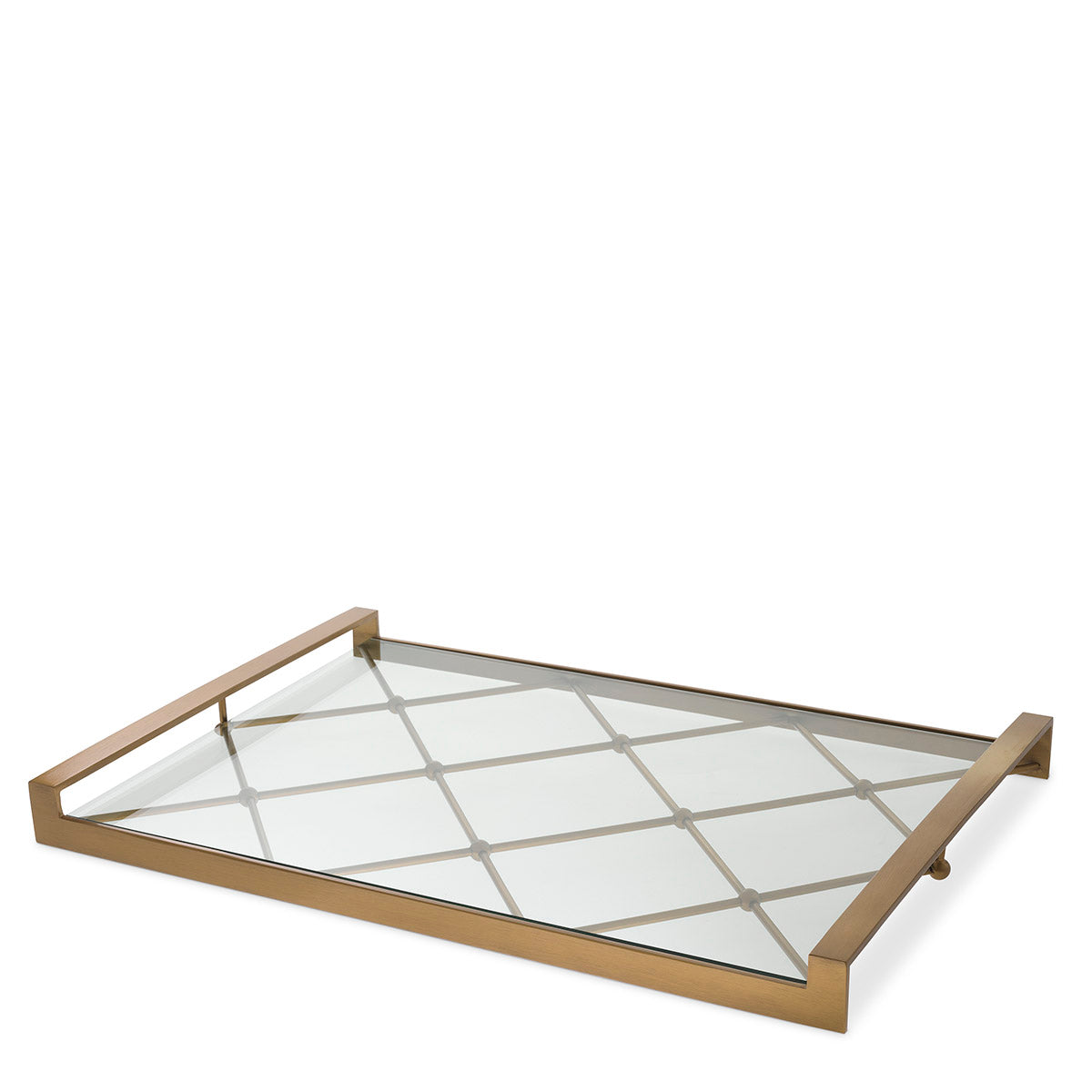 Tray Goa brushed brass finish