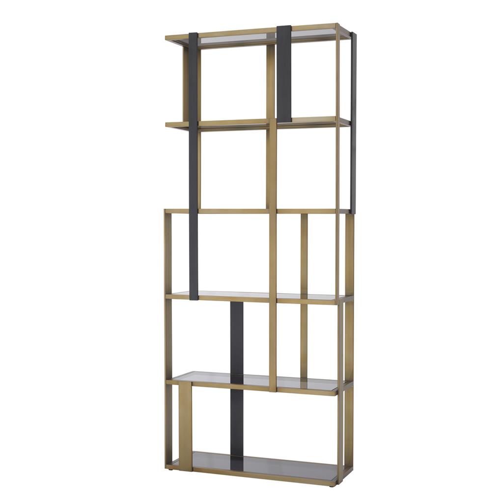 Cabinet Clio brushed brass finish