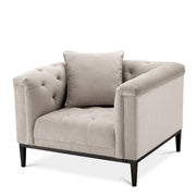 Tufted Pebble Gray Chair Cesare | Eichholtzmh.com