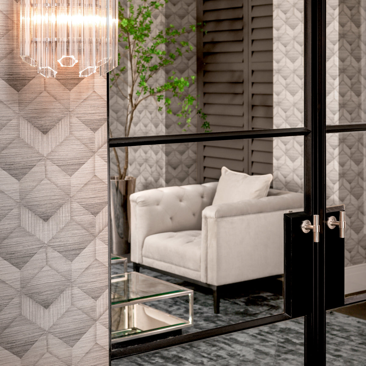 Tufted Pebble Gray Chair Cesare | Eichholtzmh.com