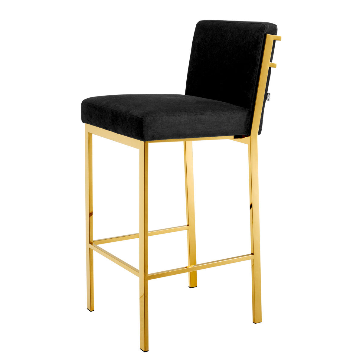 Black Upholstered Bar Stool Scott | Eichholtzmh.com