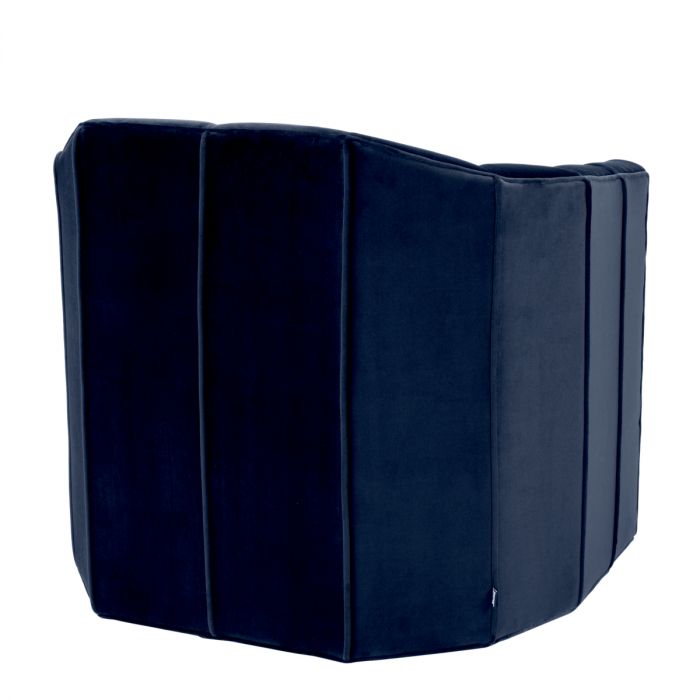 Swivel Chair Delancey savona midnight blue velvet