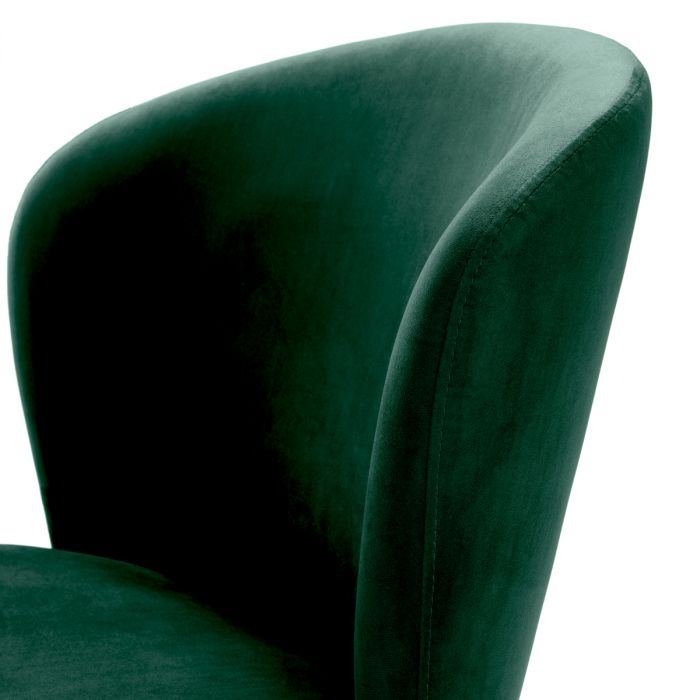 Dining Chair Volante roche dark green velvet