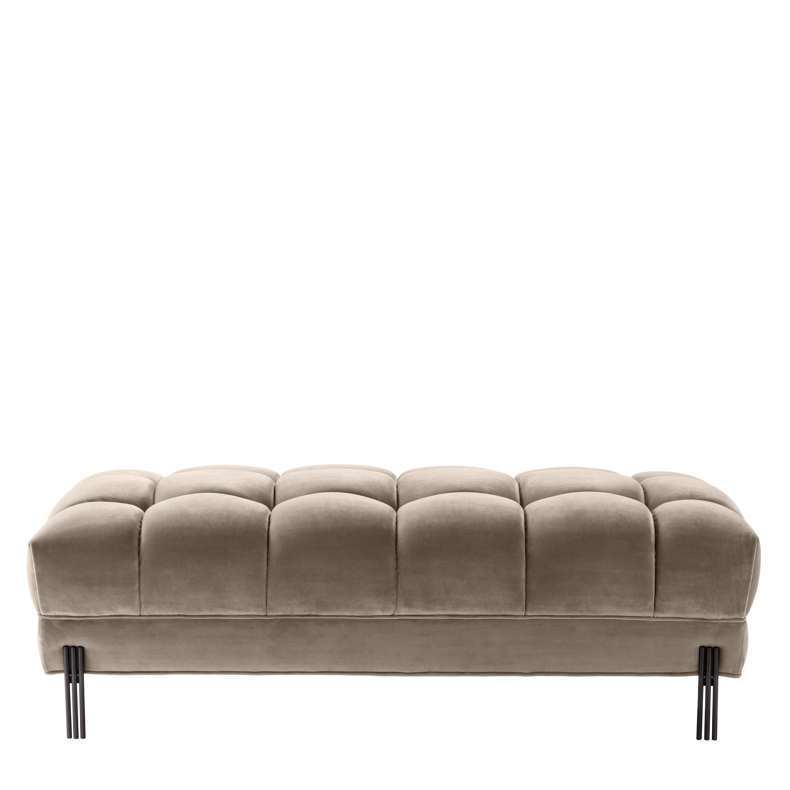 Greige Tufted Upholstered Bench Sienna | Eichholtzmh.com