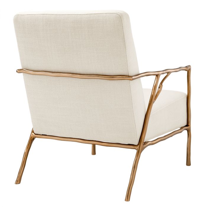 Chair Antico gold finish panama natural