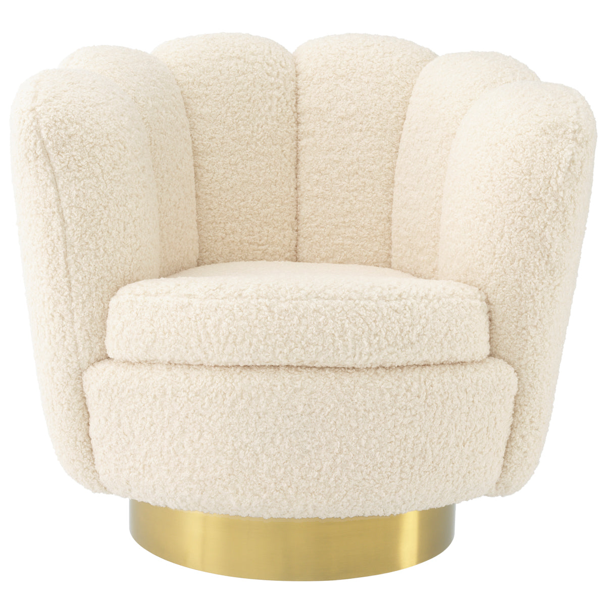 Cream Shell-Shaped Swivel Chair Mirage | Eichholtzmh.com