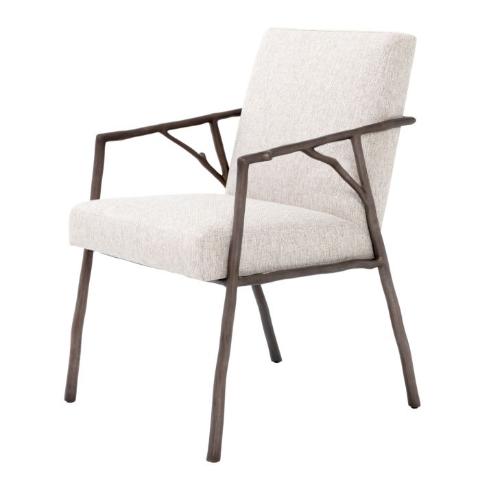 Dining Chair Antico medium bronze finish loki natu