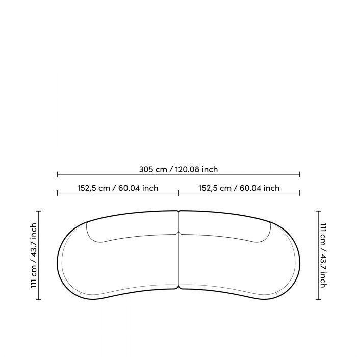Sofa Björn S bouclé cream