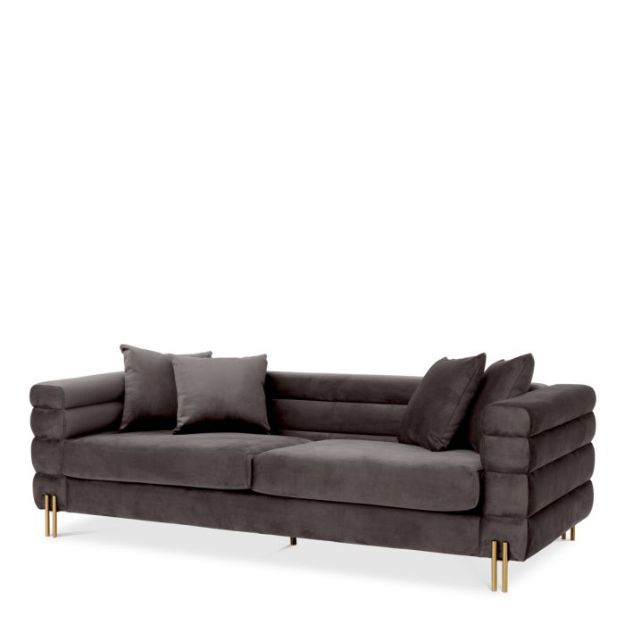 Sofa York savona grey velvet