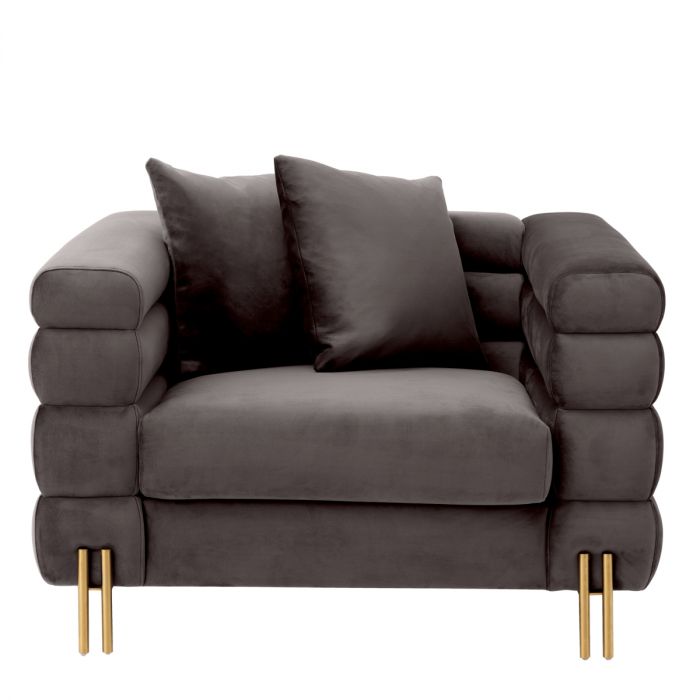 Chair York savona grey velvet