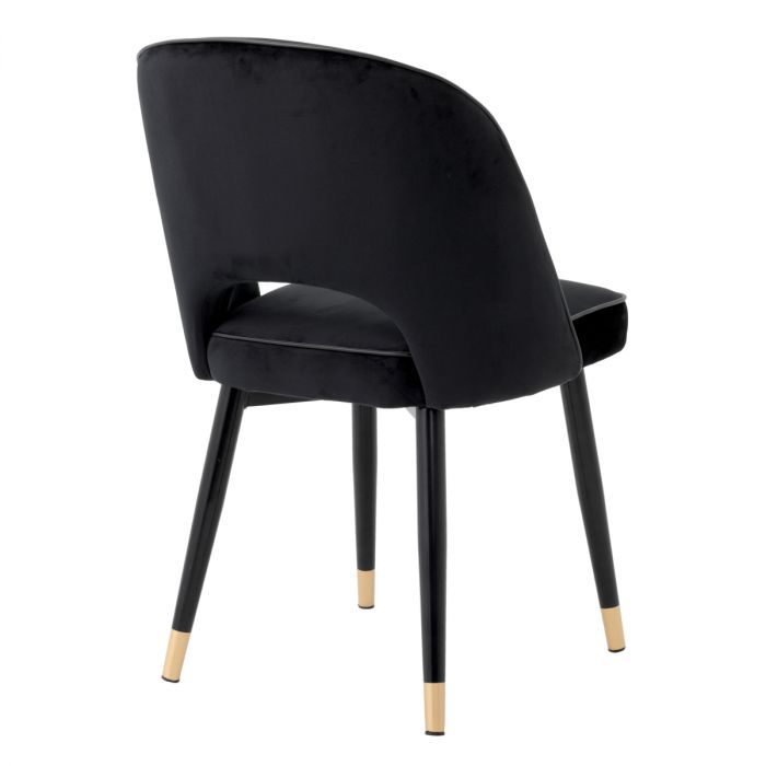 Dining Chair Cliff roche black velvet set of 2