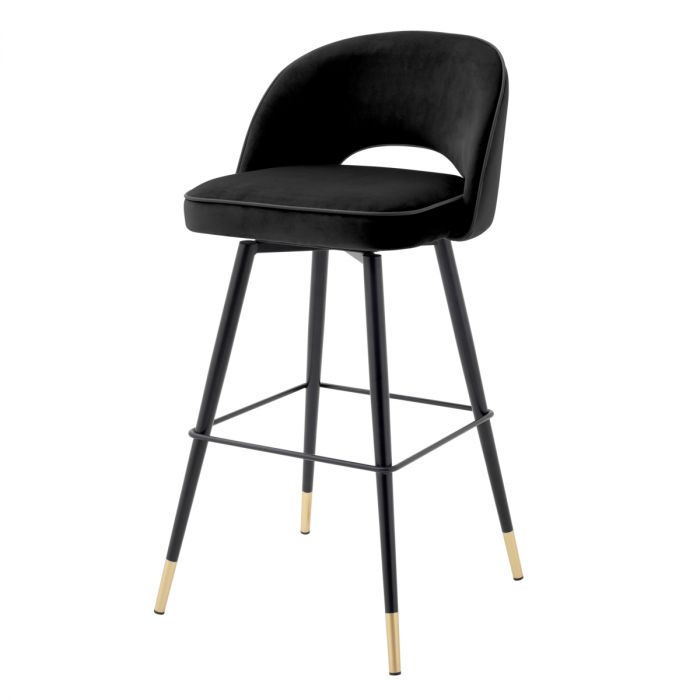 Bar Stool Cliff roche black velvet set of 2