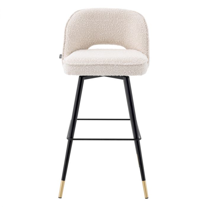 Bar Stool Cliff bouclé cream set of 2