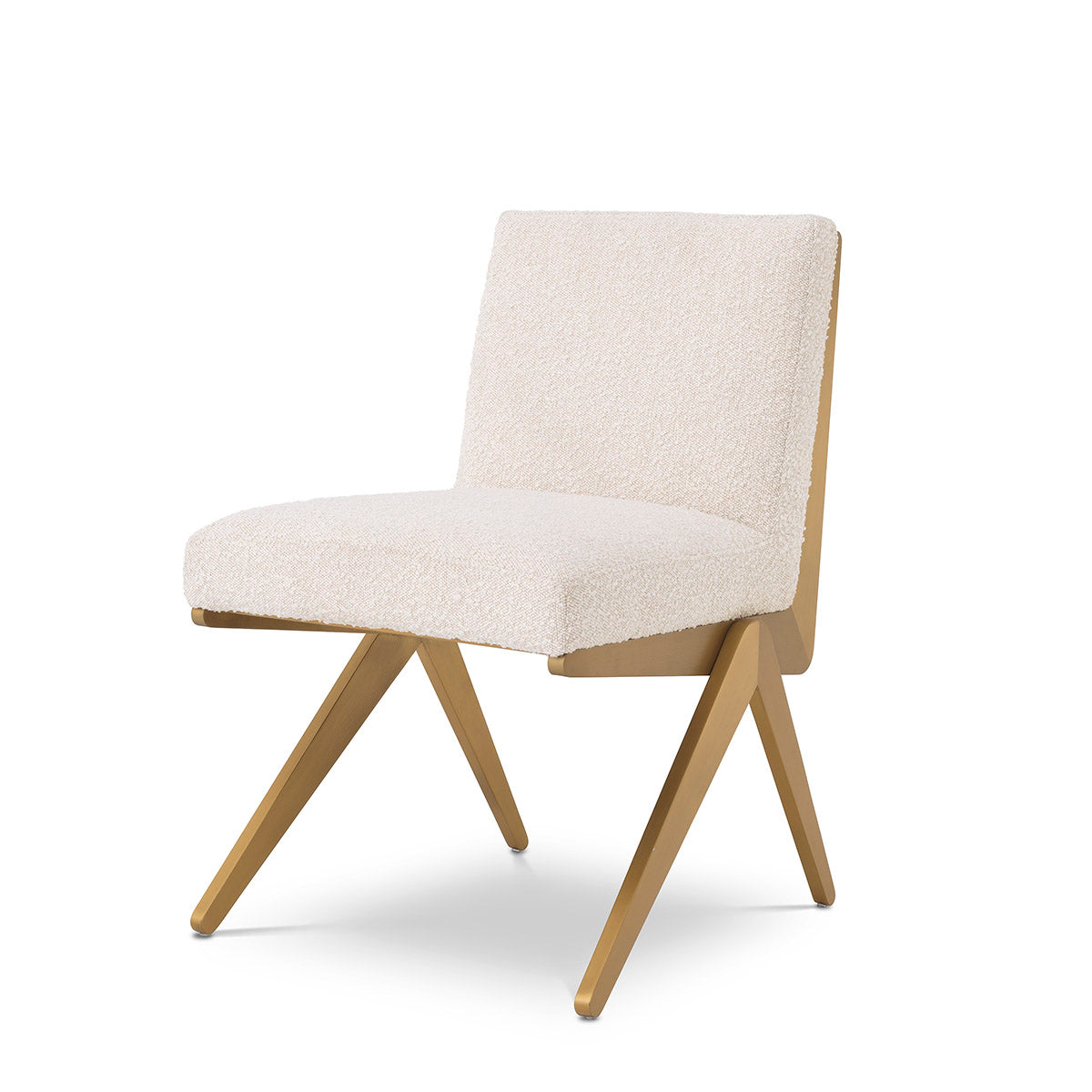 Cream Bouclé Dining Chair Fico | Eichholtzmh.com