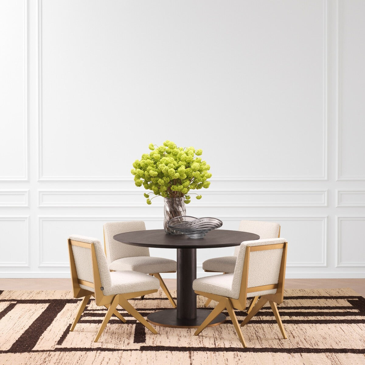 Cream Bouclé Dining Chair Fico | Eichholtzmh.com
