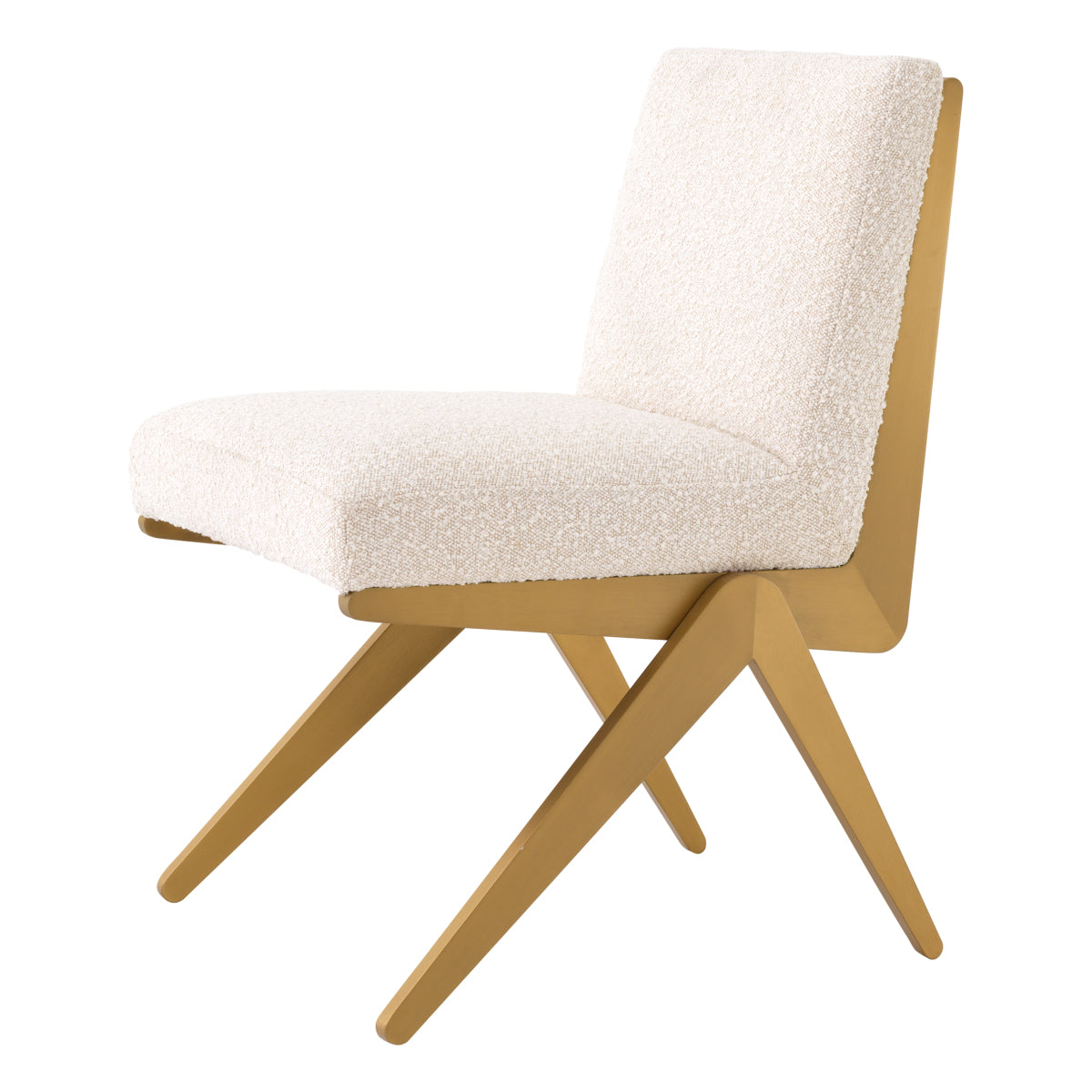 Cream Bouclé Dining Chair Fico | Eichholtzmh.com