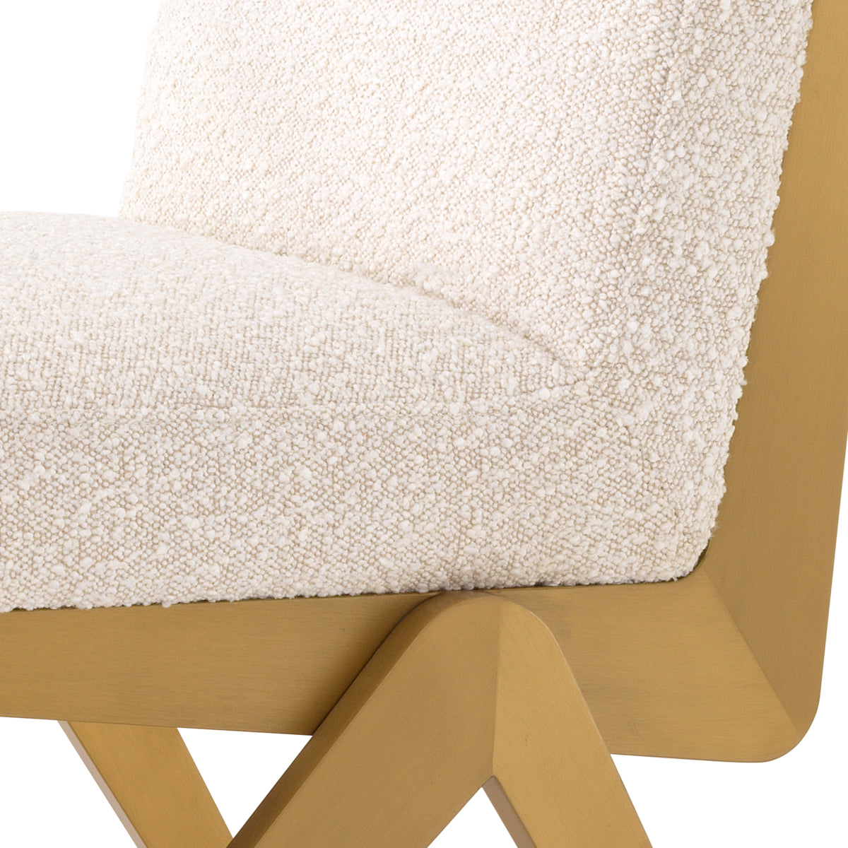 Cream Bouclé Dining Chair Fico | Eichholtzmh.com